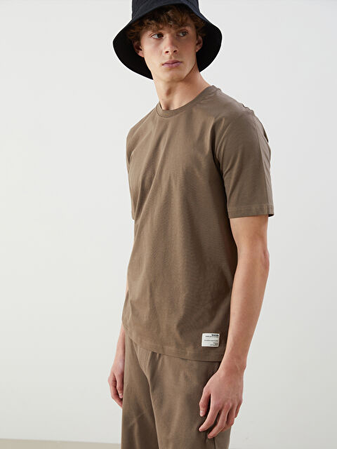 XSIDE Bisiklet Yaka Penye Erkek Tişört - S5N342Z8-ZK8