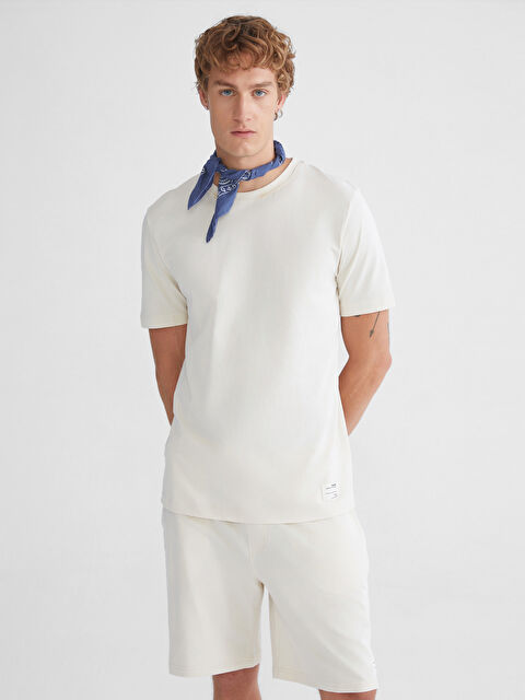 XSIDE Bisiklet Yaka Penye Erkek Tişört - S5N342Z8-ZK9