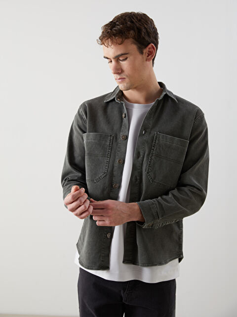 LCW Jeans Oversize Erkek Jean Ceket