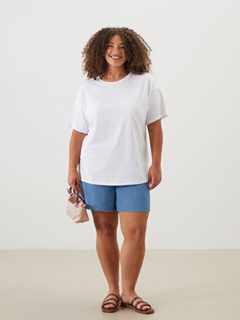 LCWAIKIKI Classic Әйелдерге арналған дөңгелек жағалы футболка - S5N359Z8-Q6K