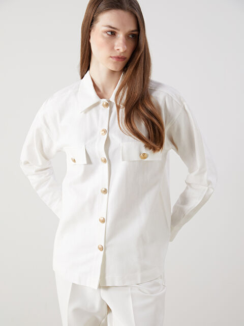 LCW Modest Loose Fit Kadın Gömlek Tunik - S5N368Z8-EEW