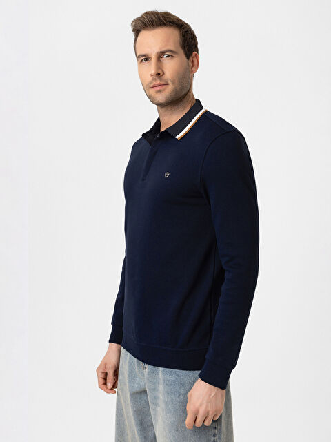 LCWAIKIKI Classic Polo Yaka Uzun Kollu Pike Erkek Tişört - S5N381Z8-DWP