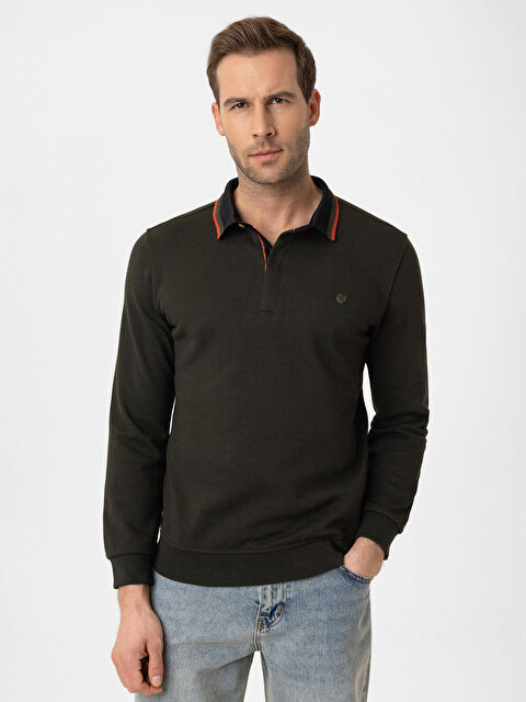 LCWAIKIKI Classic Polo Yaka Uzun Kollu Pike Erkek Tişört - S5N381Z8-HDL