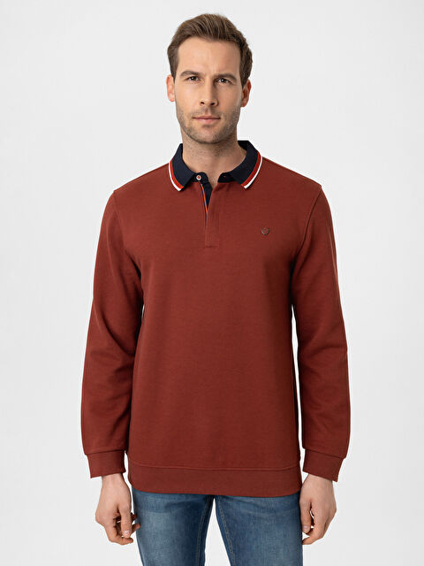 LCWAIKIKI Classic Polo Yaka Uzun Kollu Pike Erkek Tişört - S5N381Z8-YJW