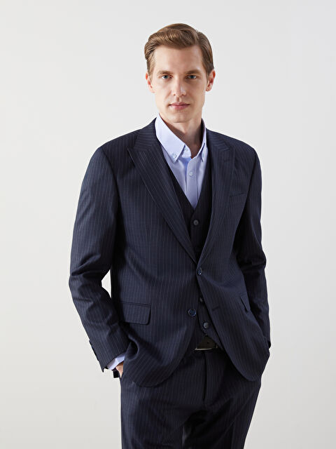 LCW BUSINESS Dar Kalıp Erkek Blazer Ceket - S5N383Z8-LGS