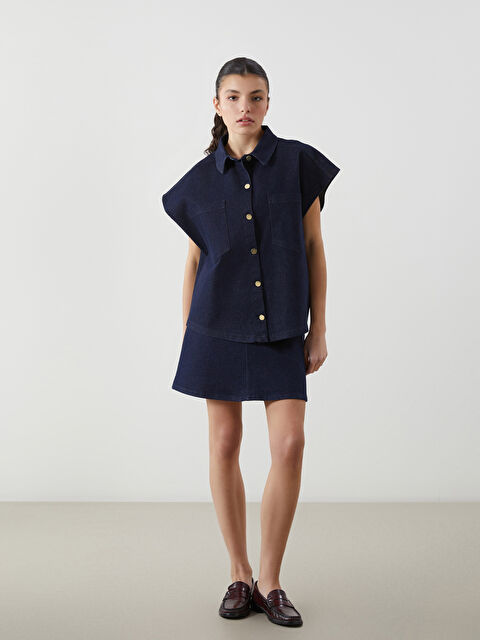 Natuvera Kadın Standart Fit Düz Jean Etek - S5N405Z8-YZA