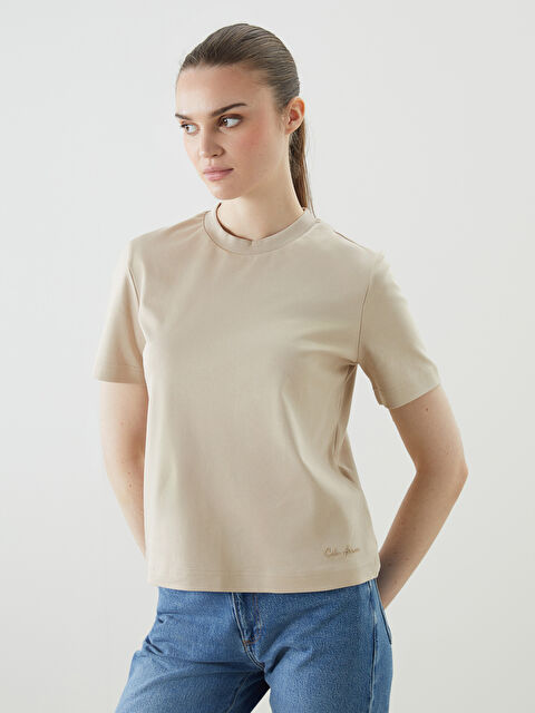 LCW Vision Bisiklet Yaka Kadın Tişört - S5N439Z8-FGB