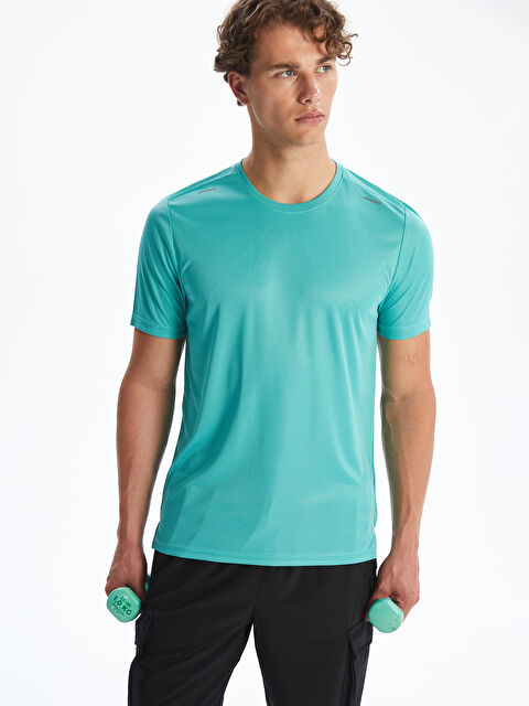 XSIDE ACTIVE Bisiklet Yaka Kısa Kollu Erkek Spor Tişört - S5N447Z8-GGT