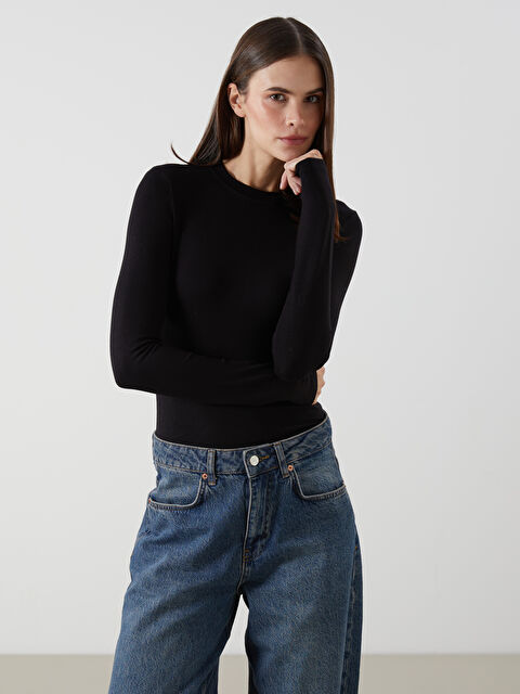 XSIDE Bisiklet Yaka Kadın Body - S5N455Z8-CVL