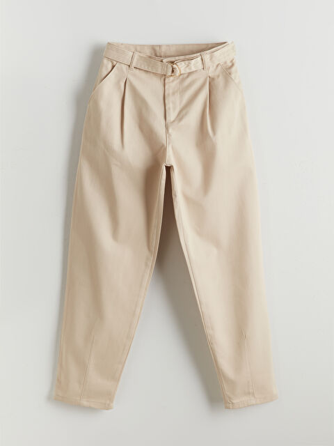 LCW Kids Beli Ayarlanabilir Lastikli Kız Çocuk Pantolon - S5N468Z4-RMT