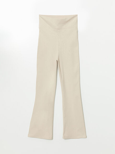 LCW Kids Beli Lastikli İspanyol Paça Kız Çocuk Tayt - S5N495Z4-VXY