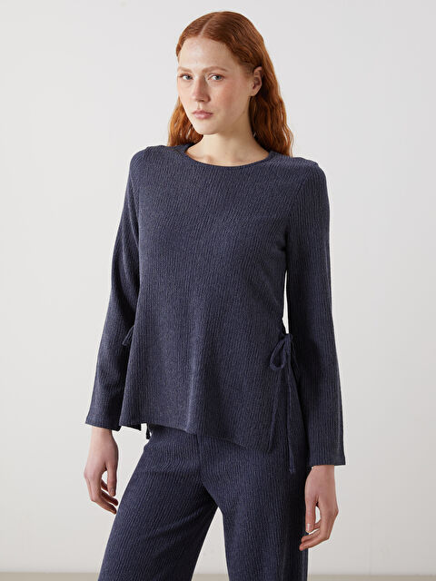 LCW Comfort Bisiklet Yaka Dokulu Kadın Bluz - S5N501Z8-CS6