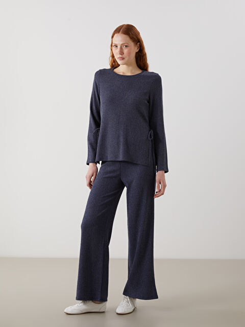 LCW Comfort Beli Lastikli Dokulu Kadın Pantolon - S5N502Z8-CS6