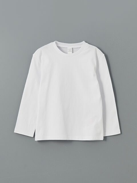 LCW Kids Bisiklet Yaka Basic Erkek Çocuk Tişört - S5N515Z1-Q6K