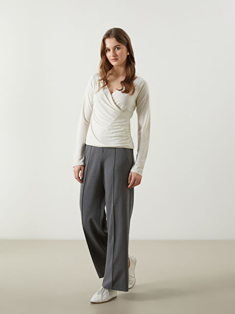 Natuvera Standart Fit Gabardin Kadın Pantolon - S5N533Z8-ZZD