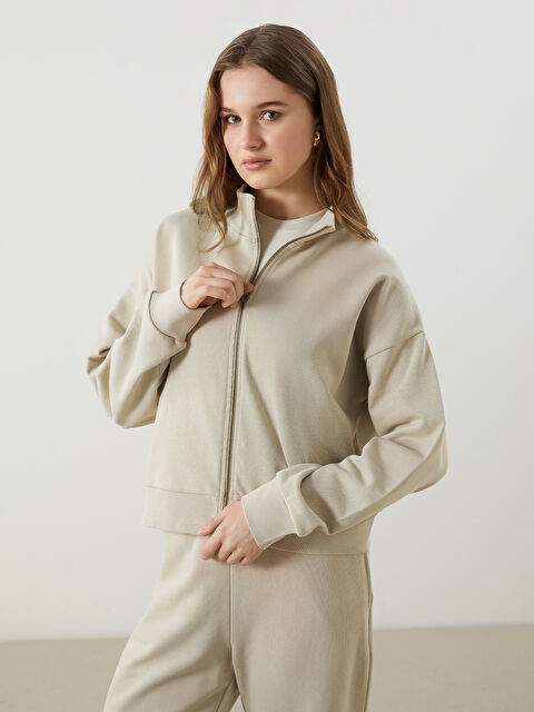 Natuvera Dik Yaka Kadın Fermuarlı Sweatshirt - S5N544Z8-ZFQ