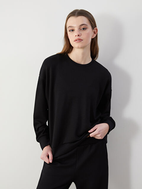 XSIDE Bisiklet Yaka Oversize Kadın Sweatshirt - S5N581Z8-CVL