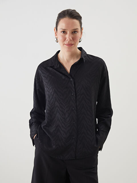 LCWAIKIKI Classic Desenli Kadın Gömlek - S5N599Z8-CVL