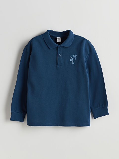 LCW Kids Polo Yaka Baskılı Erkek Çocuk Tişört - S5N603Z1-HSD