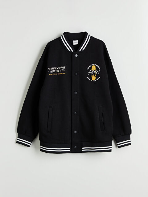 LCW Kids Baskılı Erkek Çocuk Kolej Ceket - S5N637Z4-CVL