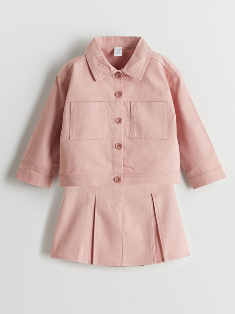 LCW Kids Kız Bebek Ceket ve Elbise 2'li Takım - S5N688Z1-FHP