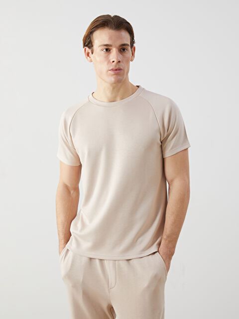 Natuvera Bisiklet Yaka Kısa Kollu Erkek Tişört - S5N701Z8-ZVK