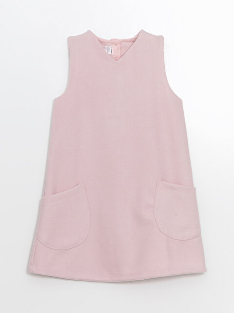 LCW Kids V Yaka Basic Kız Çocuk Elbise - S5N710Z1-LBZ
