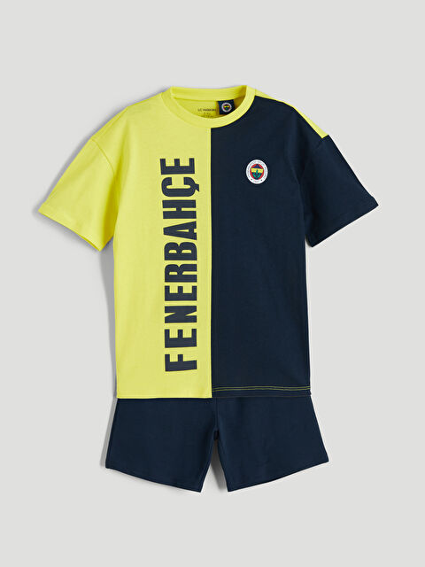 LCW Kids Fenerbahçe Baskılı Erkek Çocuk Tişört ve Şort 2'li - S5N762Z1-VJY