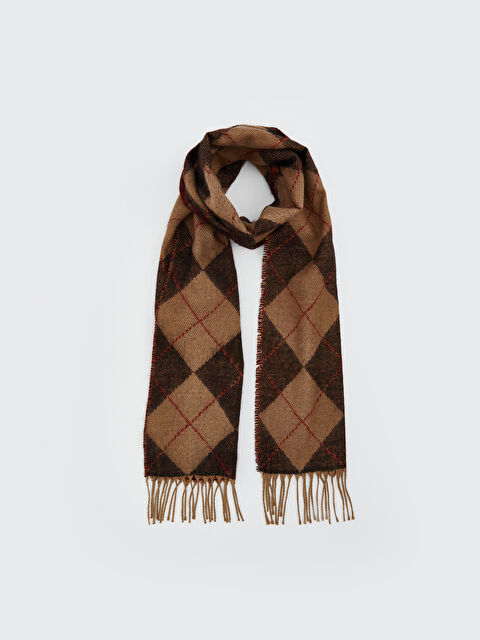 LCW ACCESSORIES Ekose Desenli Püsküllü Erkek Atkı - S5N766Z8-EPX