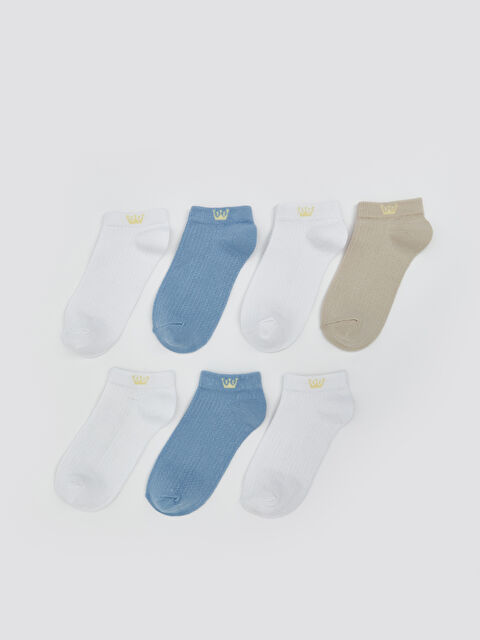 LCW Kids Desenli Erkek Çocuk Patik Çorap 7'li - S5N779Z4-K00