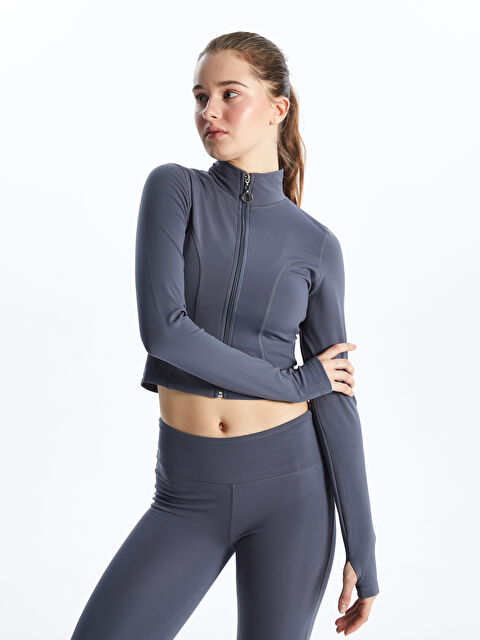 XSIDE ACTIVE Dik Yaka Kadın Fermuarlı Sweatshirt - S5N887Z8-CWN