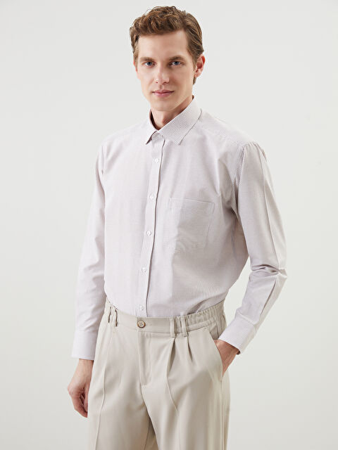 LCW BUSINESS Regular Fit Uzun Kollu Ekose Poplin Erkek Gömlek - S5N889Z8-LKQ