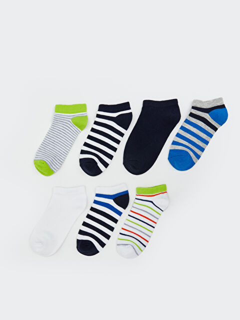 LCW Kids Çizgili Erkek Çocuk Patik Çorap 7'li - S5N896Z4-K00