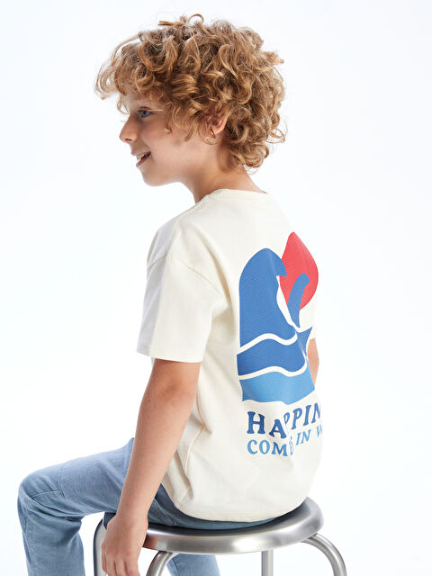 LCW Kids Bisiklet Yaka Baskılı Erkek Çocuk Tişört - S5N914Z1-QVK