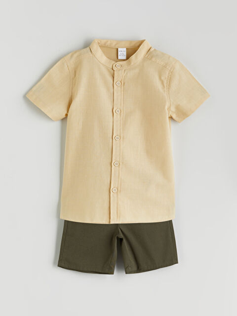 LCW ECO Hakim Yaka Erkek Çocuk Gömlek ve Şort 2'li, - S5N945Z1-LXK