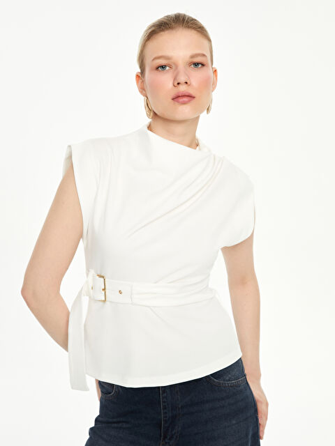 LCW Vision Dökümlü Yaka Kadın Bluz - S5N984Z8-R9J