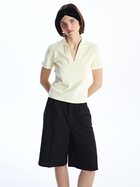 LCW Vision Polo Yaka Kadın Tişört - S5N991Z8-FDR