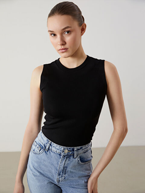 LCW Modest Bisiklet Yaka Kadın Atlet - S5NA02Z8-CVL