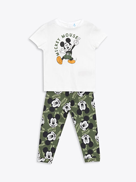 LCW baby Mickey Mouse Baskılı Erkek Bebek Tişört ve Eşofman Alt 2'li - S5NA25Z1-R9J