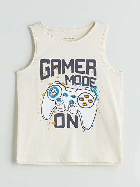 LCW Kids Crew Neck Printed Boys' Vest - S5NA48Z1-QVK