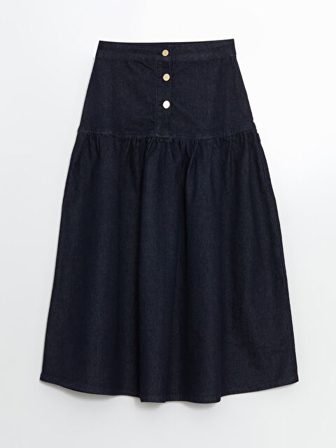 Natuvera Standart Fit Kadın Jean Etek - S5NA75Z8-YZA