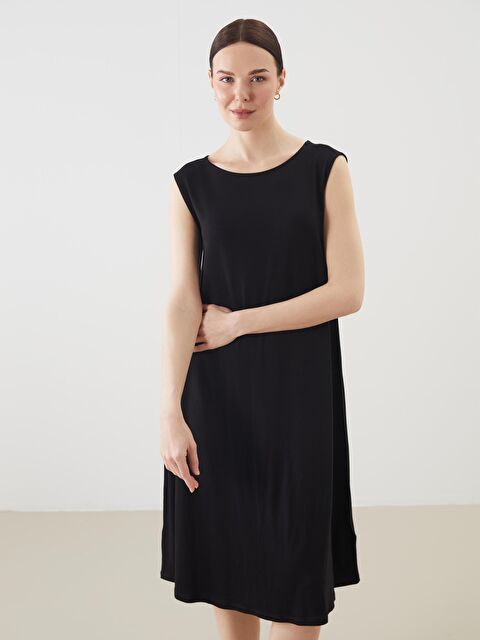 LCW Grace Bisiklet Yaka A Kesim Elbise - S5NB06Z8-CVL