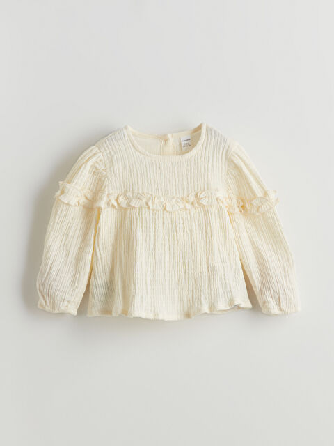 LCW Kids Kolu Lastikli Müslin Kız Çocuk Bluz - S5NB25Z1-S37