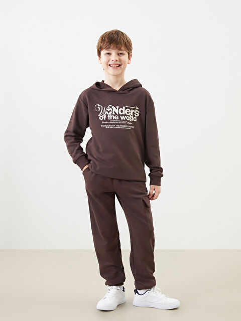 LCW Kids Kapüşonlu Erkek Çocuk Sweatshirt - S5NB46Z4-Z7U