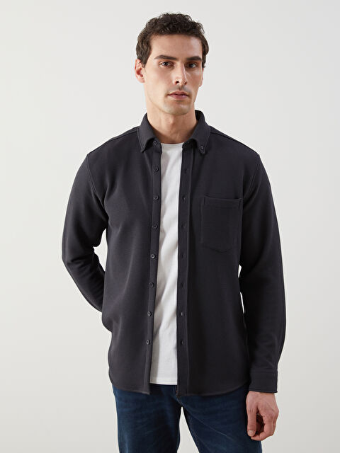 LCWAIKIKI Classic Regular Fit Uzun Kollu Erkek Gömlek - S5NB52Z8-CZ4