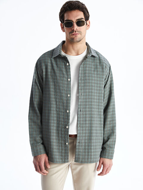 LCW Vision Rahat Kalıp Uzun Kollu Ekose Erkek Gömlek - S5NB59Z8-LME