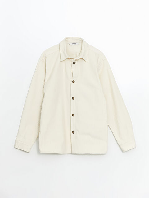 LCW Kids Basic Uzun Kollu Kadife Erkek Çocuk Gömlek - S5NB87Z4-FDJ