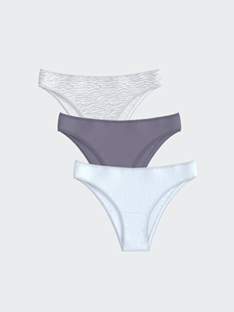 LCW DREAM Desenli Brazilian Külot 3'lü Paket - S5NC02Z8-LSE