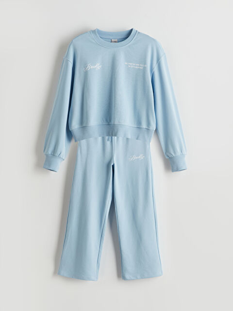 LCW Kids Bisiklet Yaka Kız Çocuk Eşofman Takım - S5NC15Z4-FMR