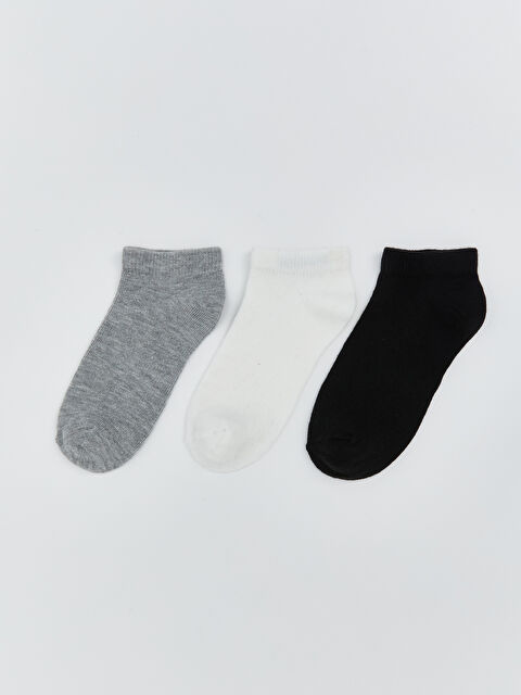 LCW Kids Basic Kız Çocuk Patik Çorap 3'lü - S5NC41Z4-CVL